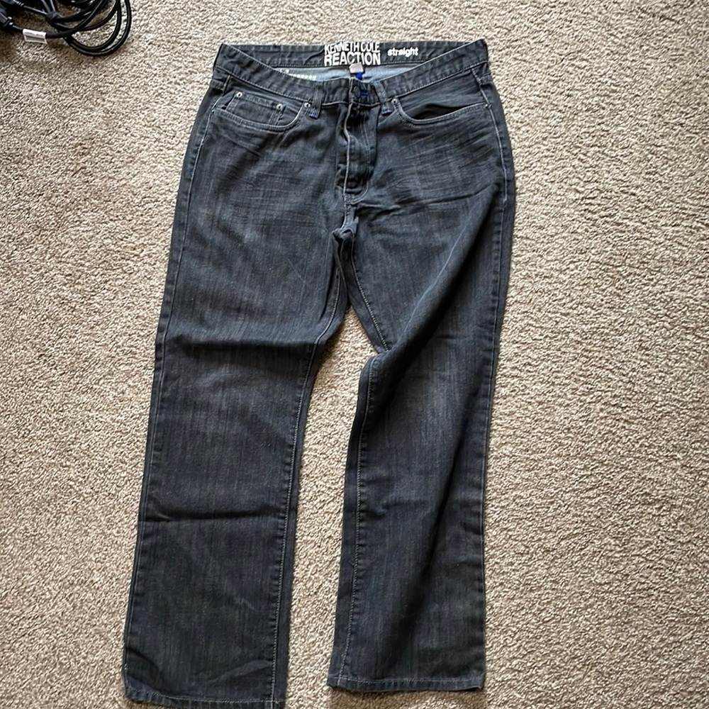 Kenneth Cole Reaction Jeans, Grey, Straight Cut 34x30